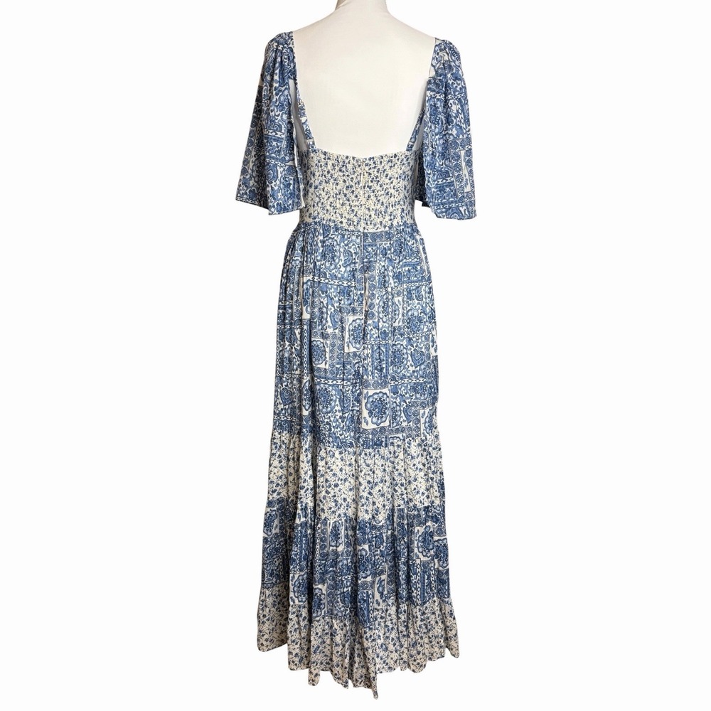 Abercrombie & Fitch Blue and White Patchwork Floral Maxi Dress - Picture 3 of 13